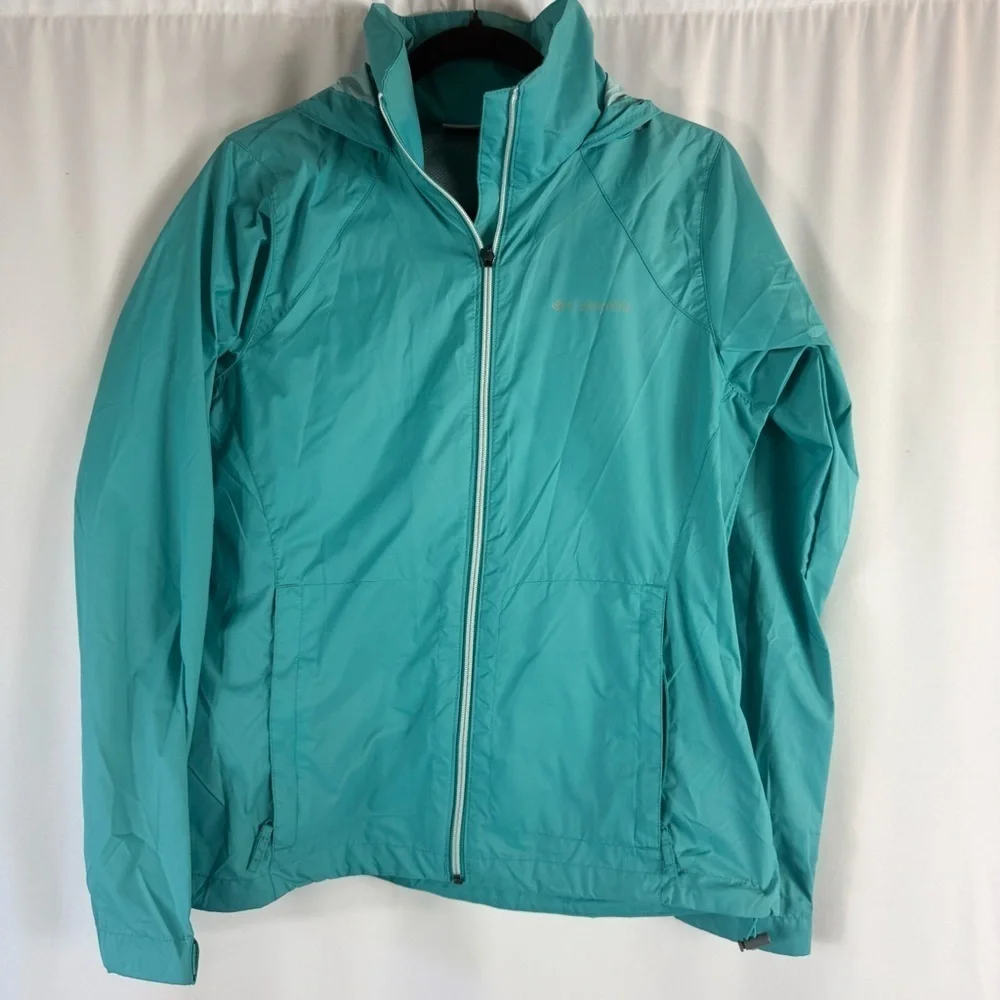 Women's Columbia Switchback III Hooded Packable Jacket Color: Teal Jacket